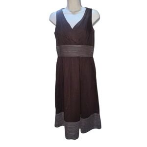 Dressbarn MIDI Brown Dress Y2K Style Size 4